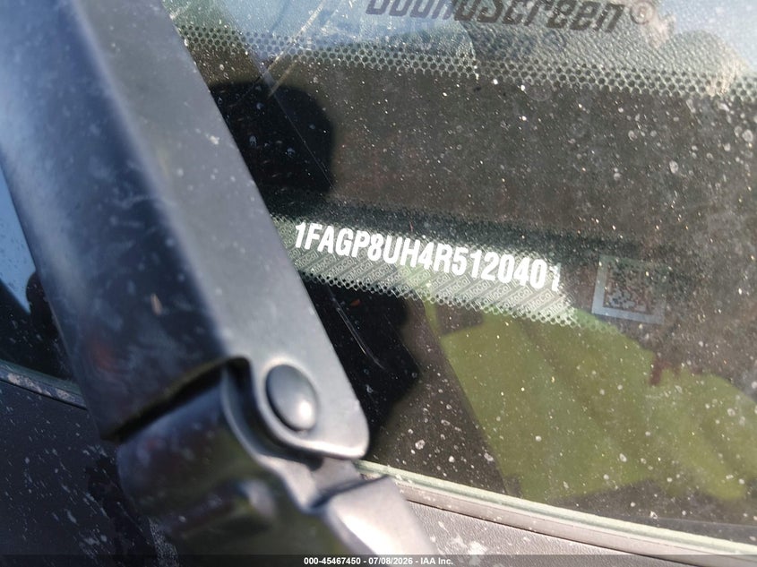 2024 Ford Mustang VIN 1FAGP8UH4R5120401 IAAI salvage auction — Rear, Salvage, sold $1,350 on 2026-10-12 (photo 9)