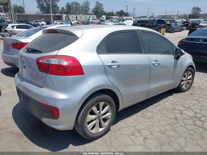 2016 Kia Rio VIN KNADN5A37G6677690 IAAI salvage auction — UNKNOWN, Salvage Title - Dealer (California), sold $800 on 2026-07-15 (photo 4)