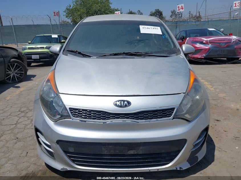 2016 Kia Rio VIN KNADN5A37G6677690 IAAI salvage auction — UNKNOWN, Salvage Title - Dealer (California), sold $800 on 2026-07-15 (photo 6)