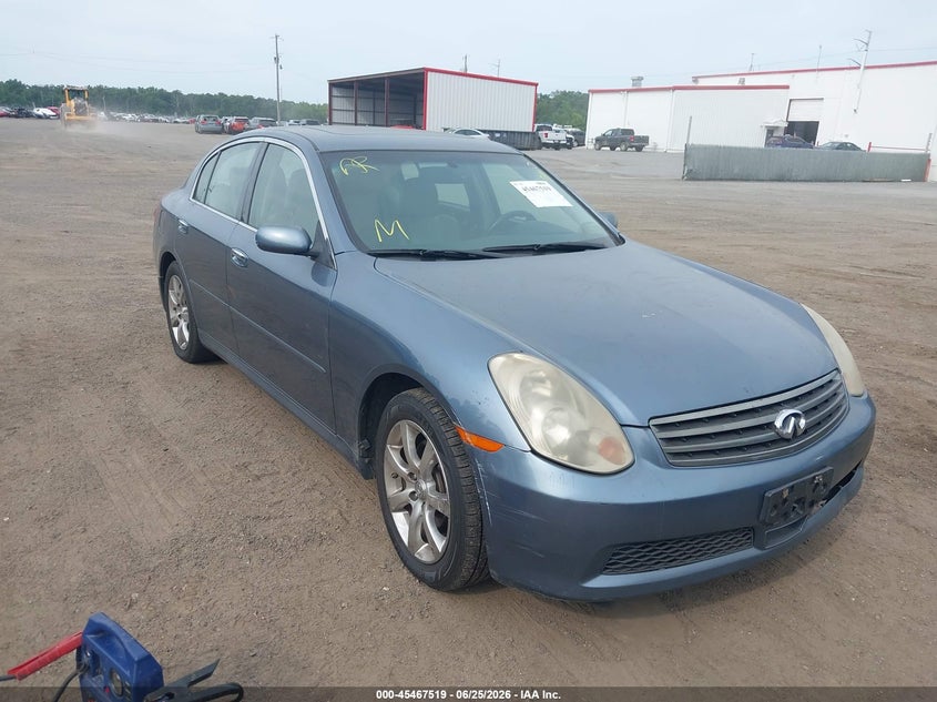 2006 Infiniti G VIN JNKCV51F16M607989 IAAI salvage auction — NORMAL WEAR, Clear (Virginia), sold $275 on 2026-07-29 (photo 1)