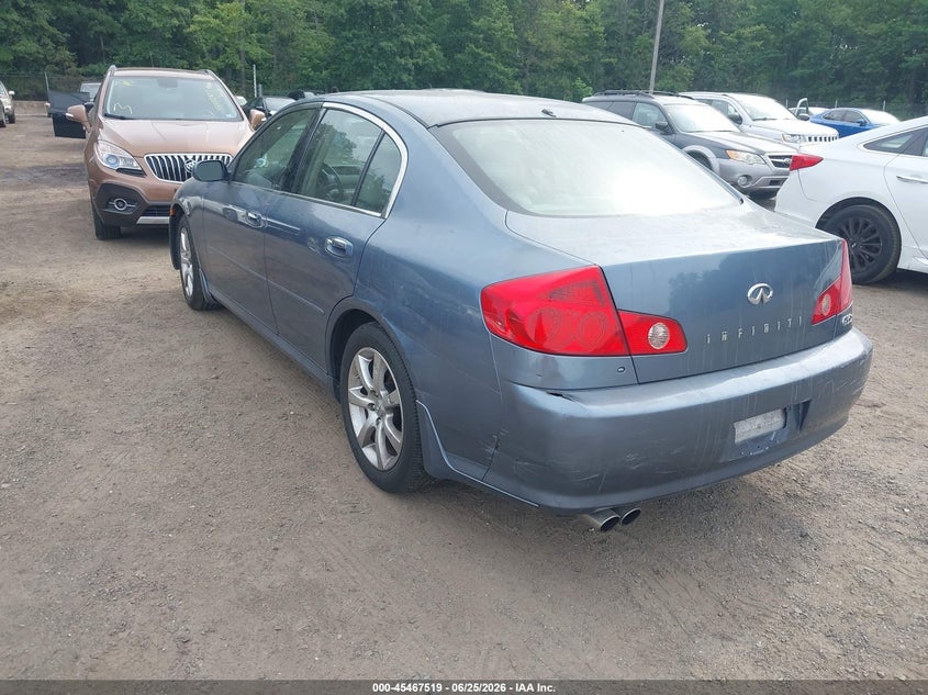 2006 Infiniti G VIN JNKCV51F16M607989 IAAI salvage auction — NORMAL WEAR, Clear (Virginia), sold $275 on 2026-07-29 (photo 3)