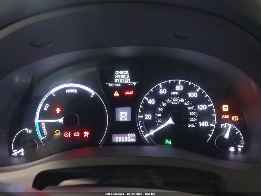 2013 Lexus VIN JTJBC1BA4D2449412 IAAI salvage auction — FRONT END, Salvage Title, sold $1,600 on 2026-07-29 (photo 7)