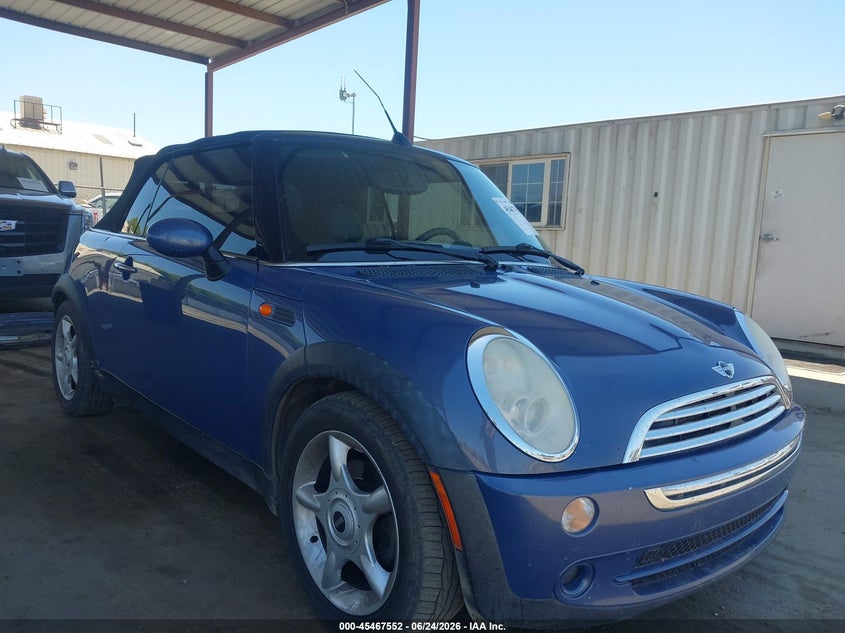 2005 Mini Cooper VIN WMWRF33585TG13360 IAAI salvage auction — REAR END, Salvage (California), sold $1,050 on 2026-07-14 (photo 1)