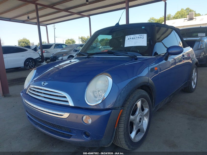 2005 Mini Cooper VIN WMWRF33585TG13360 IAAI salvage auction — REAR END, Salvage (California), sold $1,050 on 2026-07-14 (photo 2)