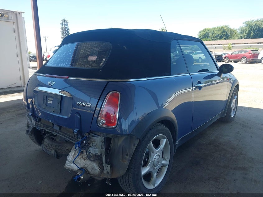 2005 Mini Cooper VIN WMWRF33585TG13360 IAAI salvage auction — REAR END, Salvage (California), sold $1,050 on 2026-07-14 (photo 4)