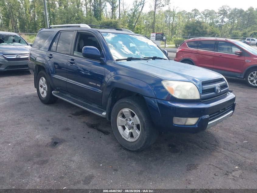 2003 Toyota 4runner VIN JTEBU17RX38006672 IAAI salvage auction — SIDE, Rebuildable (Florida), sold $1,500 on 2026-07-21 (photo 1)
