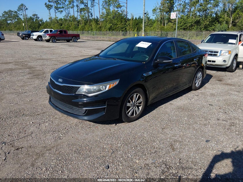2016 Kia Optima VIN 5XXGT4L32GG102671 IAAI salvage auction — REAR END, Rebuildable (Florida), sold $925 on 2026-07-07 (photo 2)