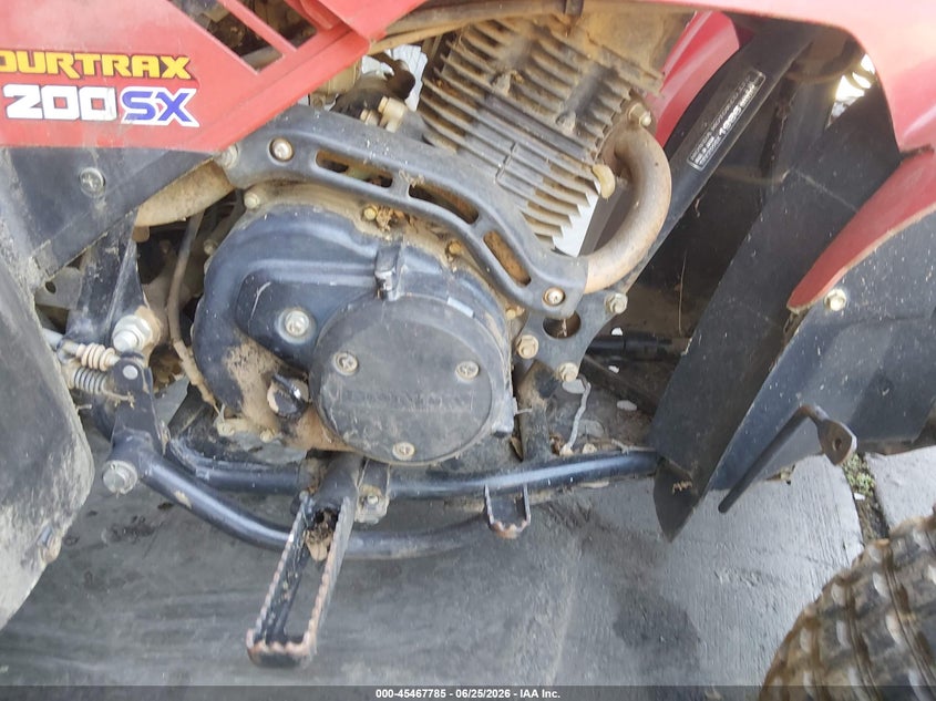 1986 Honda Trx200 VIN JH3TE0302GK063337 IAAI salvage auction — NORMAL WEAR, Clear - Dealer Only (California), sold $50 on 2026-07-08 (photo 8)