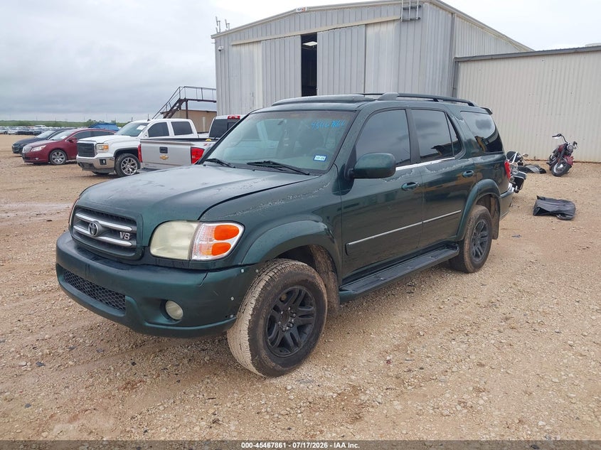 2003 Toyota Sequoia VIN 5TDZT38A13S178420 IAAI salvage auction — LEFT FRONT, Clear (Texas), sold $25 on 2026-07-30 (photo 2)