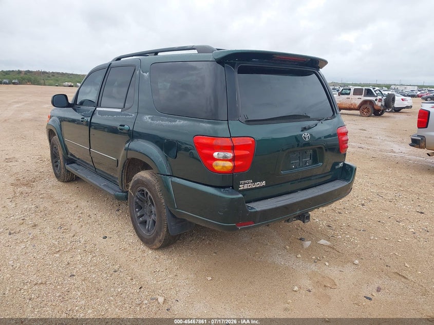 2003 Toyota Sequoia VIN 5TDZT38A13S178420 IAAI salvage auction — LEFT FRONT, Clear (Texas), sold $25 on 2026-07-30 (photo 3)