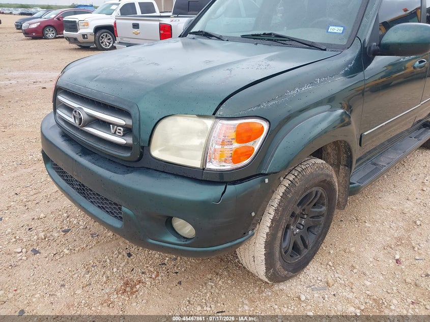 2003 Toyota Sequoia VIN 5TDZT38A13S178420 IAAI salvage auction — LEFT FRONT, Clear (Texas), sold $25 on 2026-07-30 (photo 6)