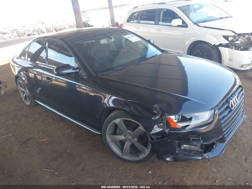 2014 Audi A4 VIN WAUFFAFL6EN028005 IAAI salvage auction — RIGHT FRONT, Salvage Title, sold $1,300 on 2026-08-24 (photo 1)