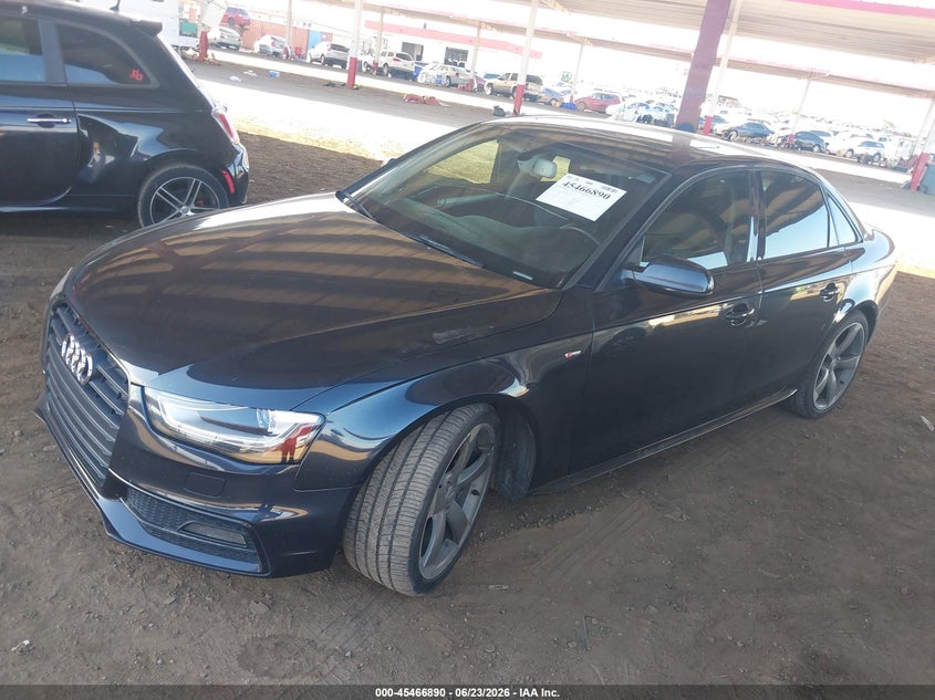 2014 Audi A4 VIN WAUFFAFL6EN028005 IAAI salvage auction — RIGHT FRONT, Salvage Title, sold $1,300 on 2026-08-24 (photo 2)