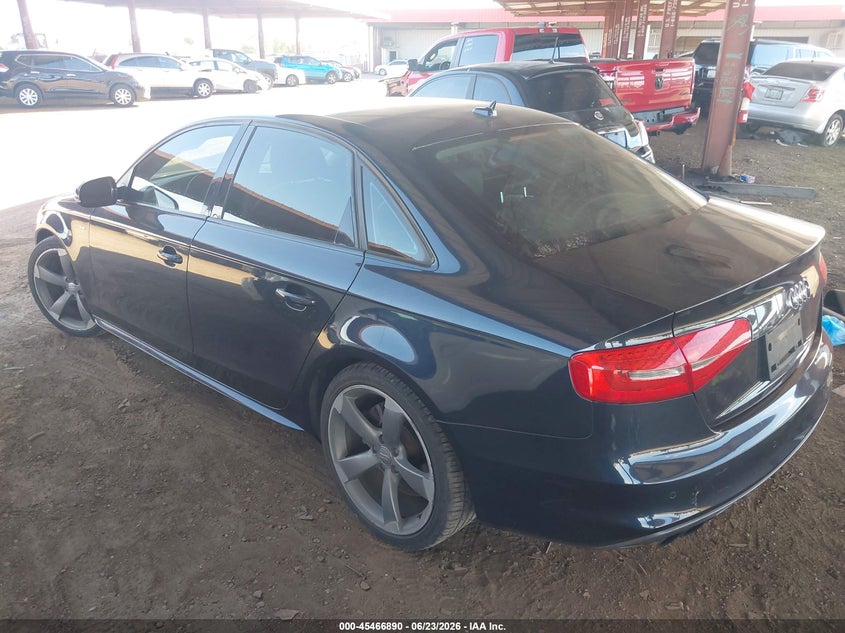 2014 Audi A4 VIN WAUFFAFL6EN028005 IAAI salvage auction — RIGHT FRONT, Salvage Title, sold $1,300 on 2026-08-24 (photo 3)