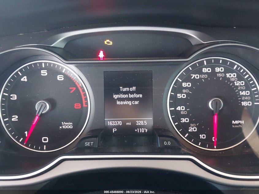 2014 Audi A4 VIN WAUFFAFL6EN028005 IAAI salvage auction — RIGHT FRONT, Salvage Title, sold $1,300 on 2026-08-24 (photo 7)