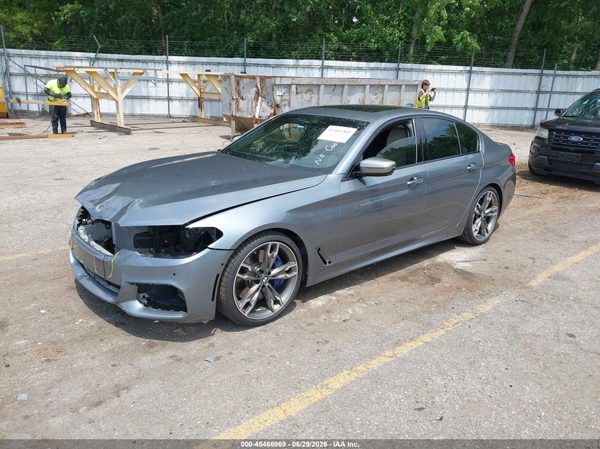 2018 BMW 5er VIN WBAJB9C5XJB036193 IAAI salvage auction — FRONT END, Clear (Michigan), sold $11,100 on 2026-07-27 (photo 2)