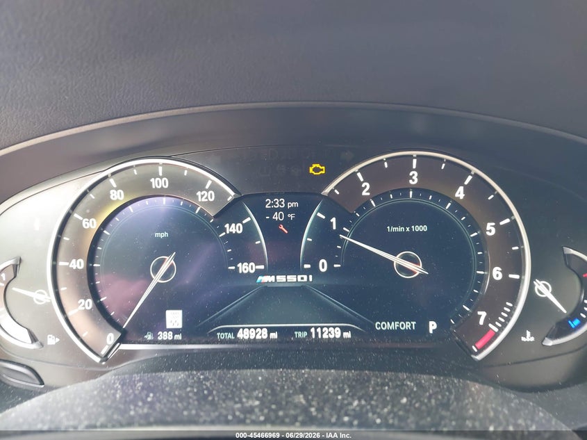 2018 BMW 5er VIN WBAJB9C5XJB036193 IAAI salvage auction — FRONT END, Clear (Michigan), sold $11,100 on 2026-07-27 (photo 7)