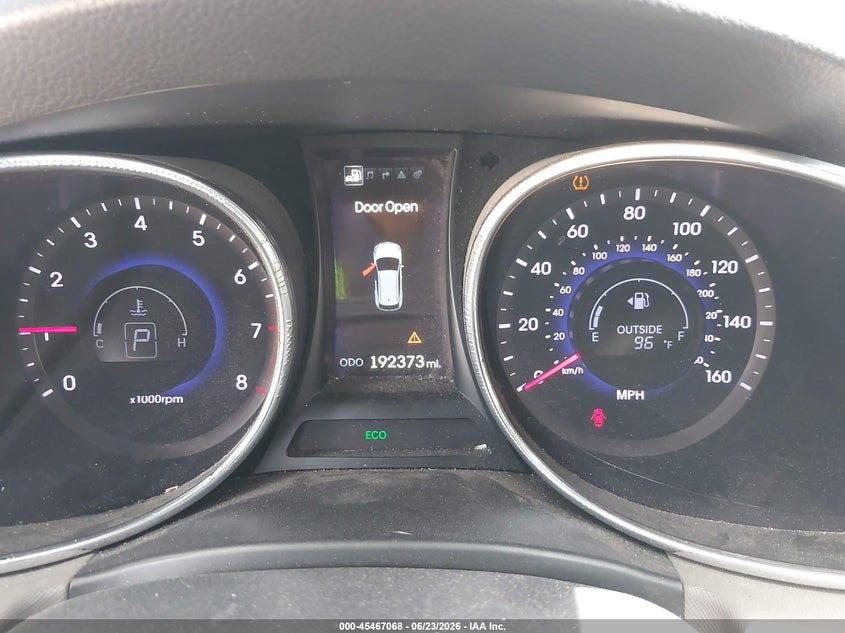2014 Hyundai VIN 5XYZU3LB2EG137680 IAAI salvage auction — NORMAL WEAR, Original (Texas), sold $1,500 on 2026-07-13 (photo 7)