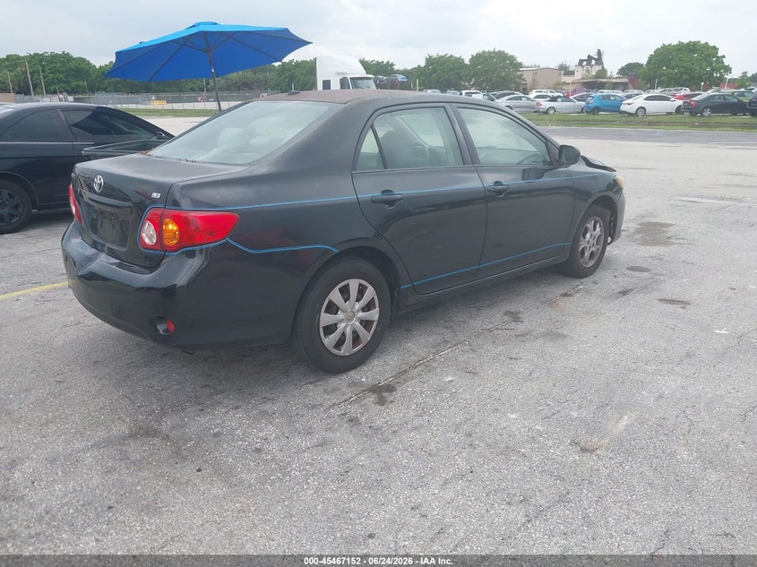 2009 Toyota Corolla VIN JTDBL40E19J028786 IAAI salvage auction — FRONT & REAR, Rebuildable (Florida), sold $1,975 on 2026-07-16 (photo 4)