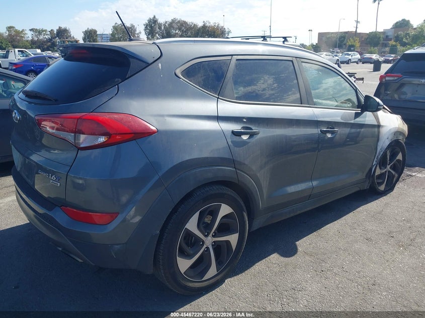 2016 Hyundai Tucson VIN KM8J3CA24GU080639 IAAI salvage auction — Burn Engine, Non-Repairable (California), sold $225 on 2026-07-16 (photo 4)