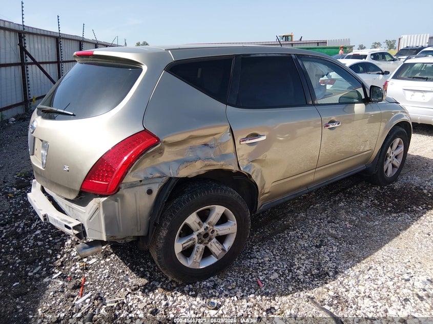 2007 Nissan Murano VIN JN8AZ08T17W510961 IAAI salvage auction — NORMAL WEAR, Clear (Arkansas), sold $175 on 2026-07-09 (photo 4)