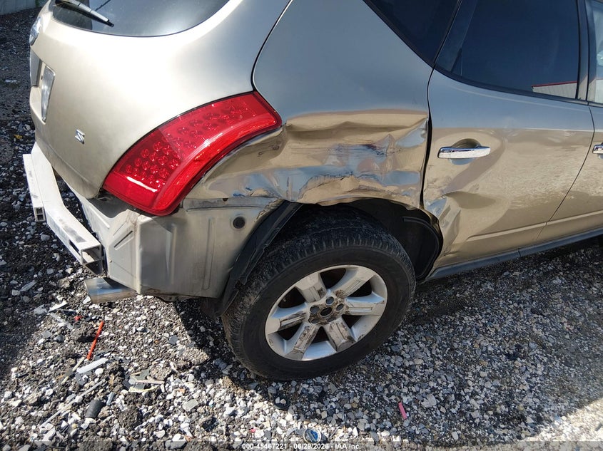 2007 Nissan Murano VIN JN8AZ08T17W510961 IAAI salvage auction — NORMAL WEAR, Clear (Arkansas), sold $175 on 2026-07-09 (photo 6)