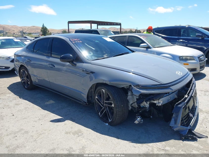 2026 Hyundai Sonata VIN KMHL54JC9TA546630 IAAI salvage auction — FRONT END, Salvage Title, sold $9,100 on 2026-07-31 (photo 1)