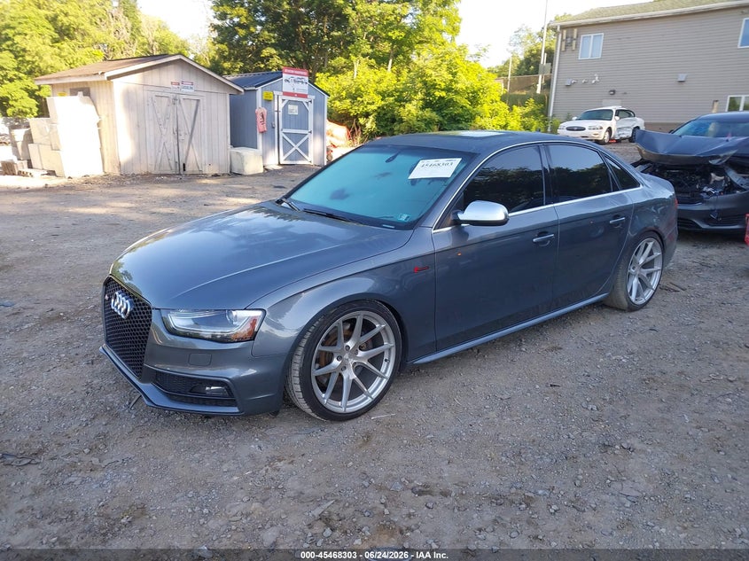 2013 Audi S4 VIN WAUBGAFL3DA251829 IAAI salvage auction — SIDE, Salvage (Pennsylvania), sold $4,750 on 2026-07-09 (photo 2)