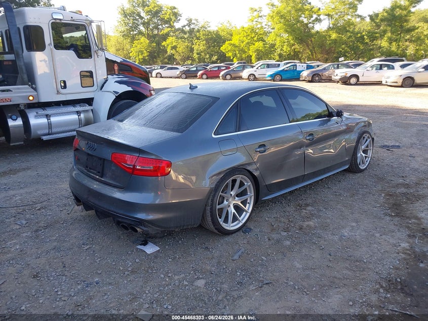 2013 Audi S4 VIN WAUBGAFL3DA251829 IAAI salvage auction — SIDE, Salvage (Pennsylvania), sold $4,750 on 2026-07-09 (photo 4)