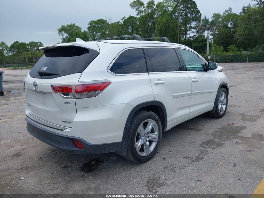 2015 Toyota Highlander VIN 5TDDKRFH6FS218043 IAAI salvage auction — FRONT END, Rebuildable (Florida), sold $8,650 on 2026-07-13 (photo 4)