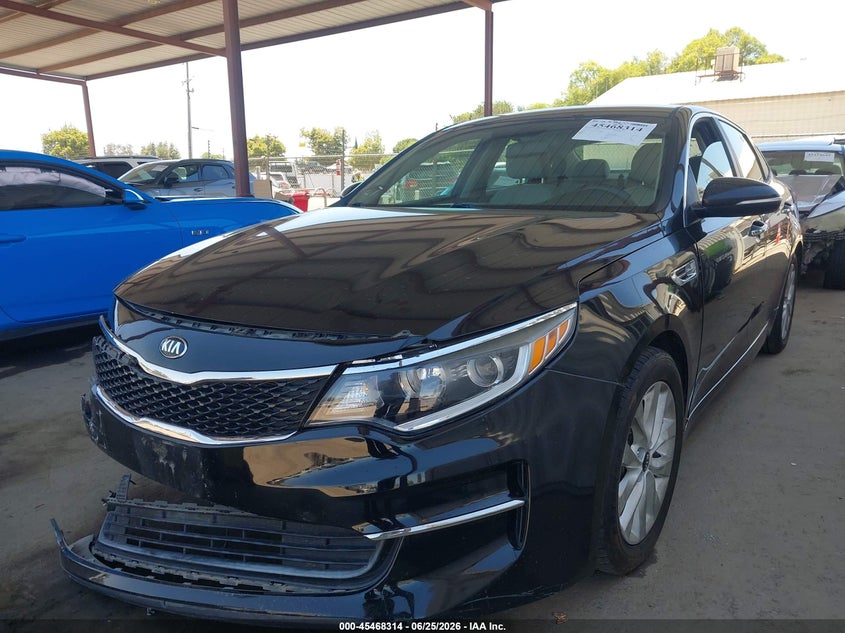 2016 Kia Optima VIN 5XXGT4L37GG035761 IAAI salvage auction — FRONT END, Salvage (California), sold $1,400 on 2026-07-28 (photo 2)