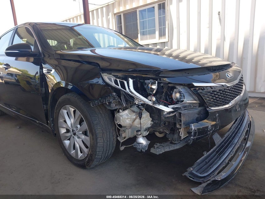 2016 Kia Optima VIN 5XXGT4L37GG035761 IAAI salvage auction — FRONT END, Salvage (California), sold $1,400 on 2026-07-28 (photo 6)