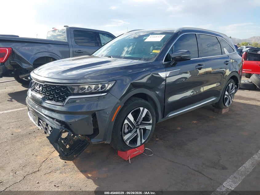 2023 Kia Sorento VIN KNDRHDLG6P5172658 IAAI salvage auction — FRONT & REAR, Salvage Title, sold $9,300 on 2026-08-02 (photo 6)