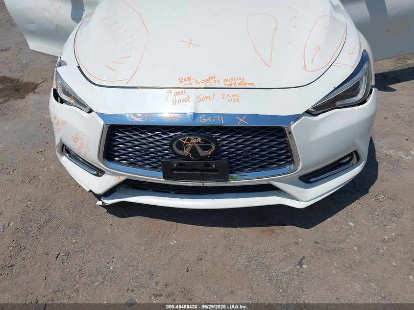 2021 Infiniti Q60 VIN JN1EV7KL6MM470218 IAAI salvage auction — FRONT END, Salvage Title, sold $7,300 on 2026-08-22 (photo 6)
