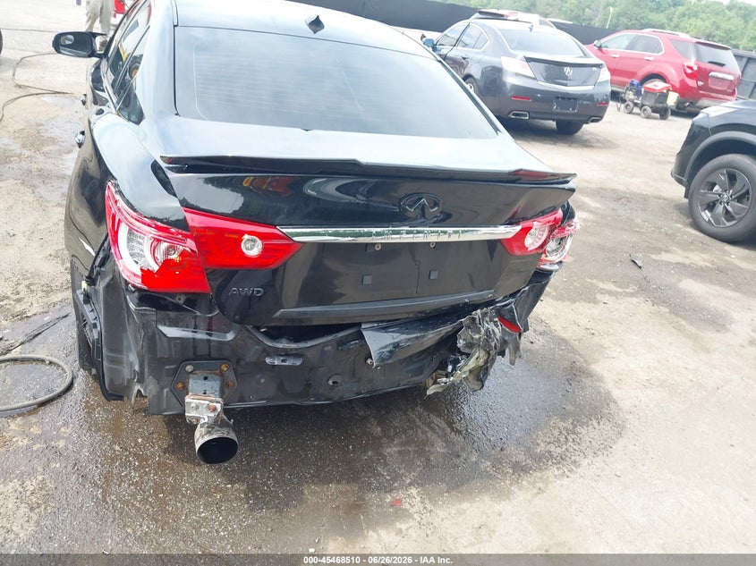2014 Infiniti Q50 VIN JN1BV7AR5EM699760 IAAI salvage auction — RIGHT SIDE, Salvage - Greater Than 75% (Maryland), sold $325 on 2026-07-22 (photo 6)