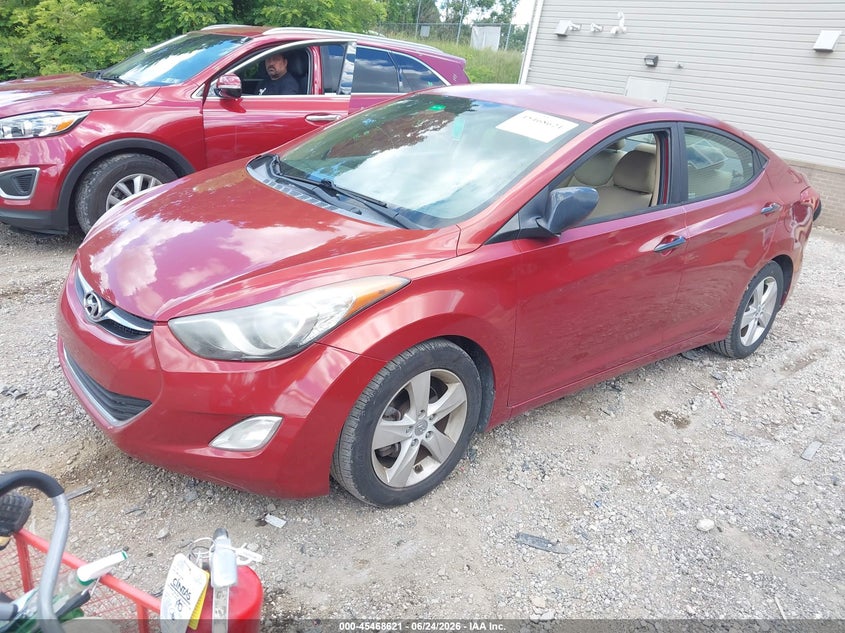2013 Hyundai Elantra VIN KMHDH4AE0DU629179 IAAI salvage auction — THEFT, Rebuildable (Florida), sold $500 on 2026-07-28 (photo 2)