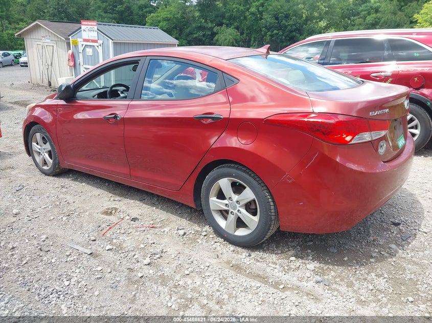 2013 Hyundai Elantra VIN KMHDH4AE0DU629179 IAAI salvage auction — THEFT, Rebuildable (Florida), sold $500 on 2026-07-28 (photo 3)