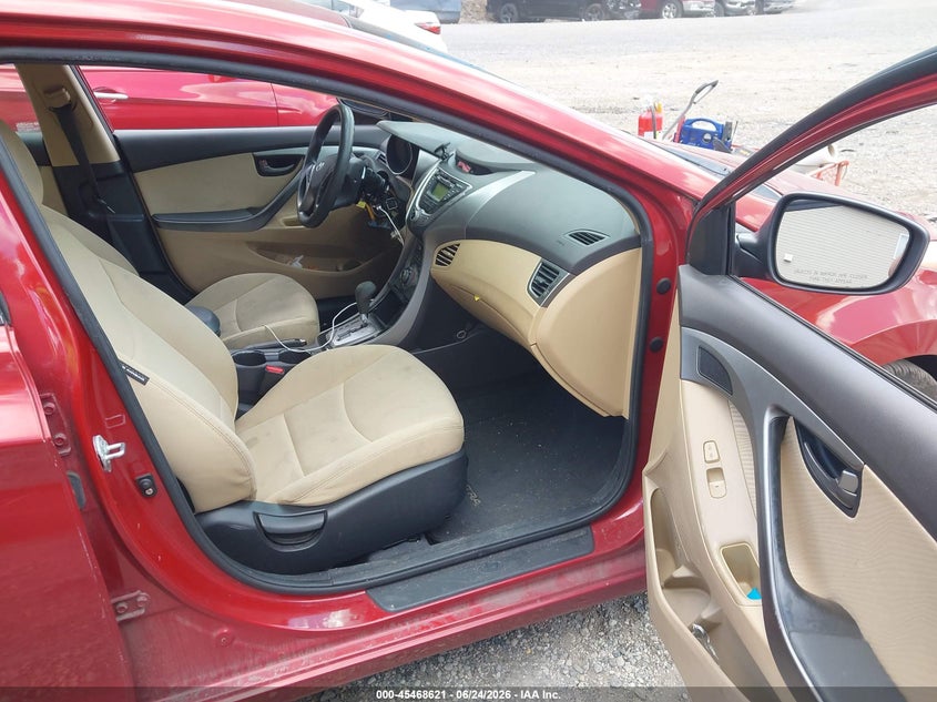 2013 Hyundai Elantra VIN KMHDH4AE0DU629179 IAAI salvage auction — THEFT, Rebuildable (Florida), sold $500 on 2026-07-28 (photo 5)