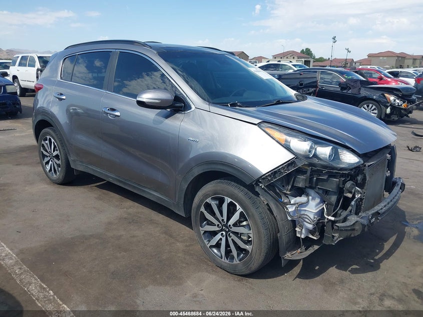 2019 Kia Sportage VIN KNDPNCAC1K7559402 IAAI salvage auction — LEFT FRONT, Salvage (Arizona), sold $4,300 on 2026-07-14 (photo 1)