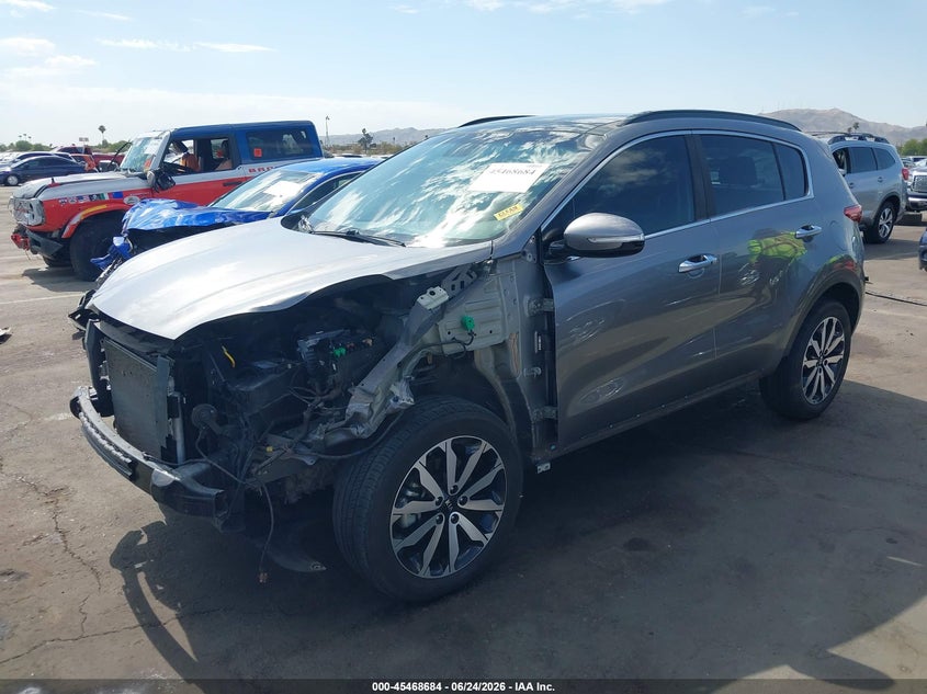 2019 Kia Sportage VIN KNDPNCAC1K7559402 IAAI salvage auction — LEFT FRONT, Salvage (Arizona), sold $4,300 on 2026-07-14 (photo 2)
