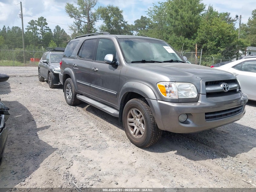 2007 Toyota Sequoia VIN 5TDBT48AX7S287066 IAAI salvage auction — NORMAL WEAR, Clear (South Carolina), sold $925 on 2026-07-07 (photo 1)