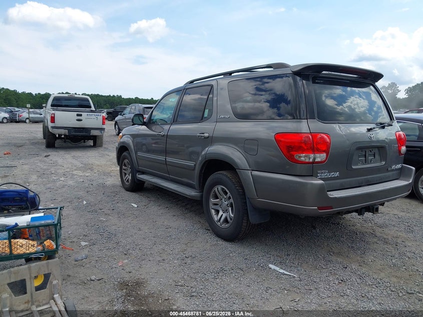 2007 Toyota Sequoia VIN 5TDBT48AX7S287066 IAAI salvage auction — NORMAL WEAR, Clear (South Carolina), sold $925 on 2026-07-07 (photo 3)