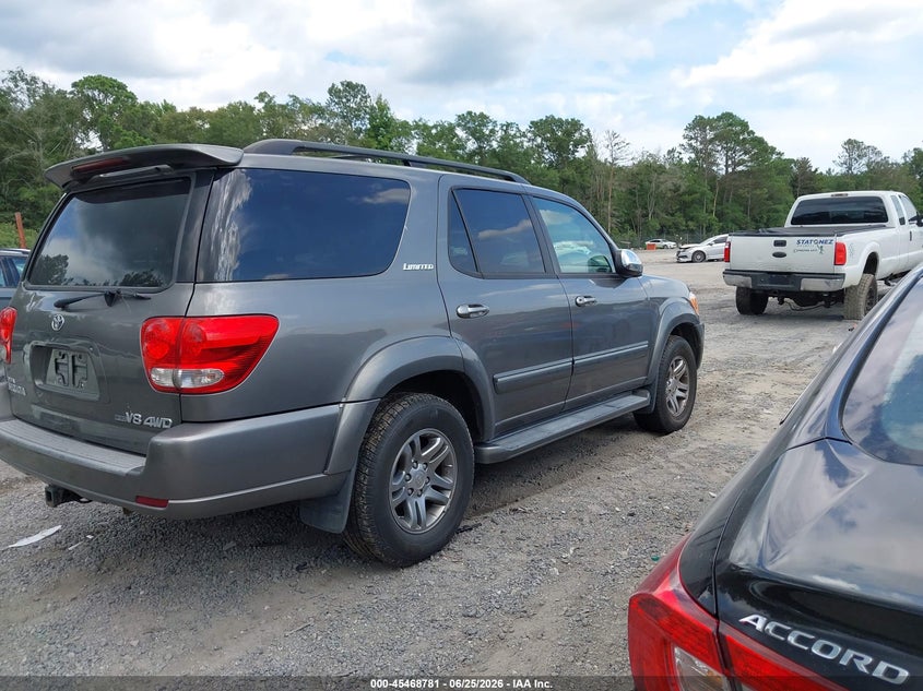 2007 Toyota Sequoia VIN 5TDBT48AX7S287066 IAAI salvage auction — NORMAL WEAR, Clear (South Carolina), sold $925 on 2026-07-07 (photo 4)