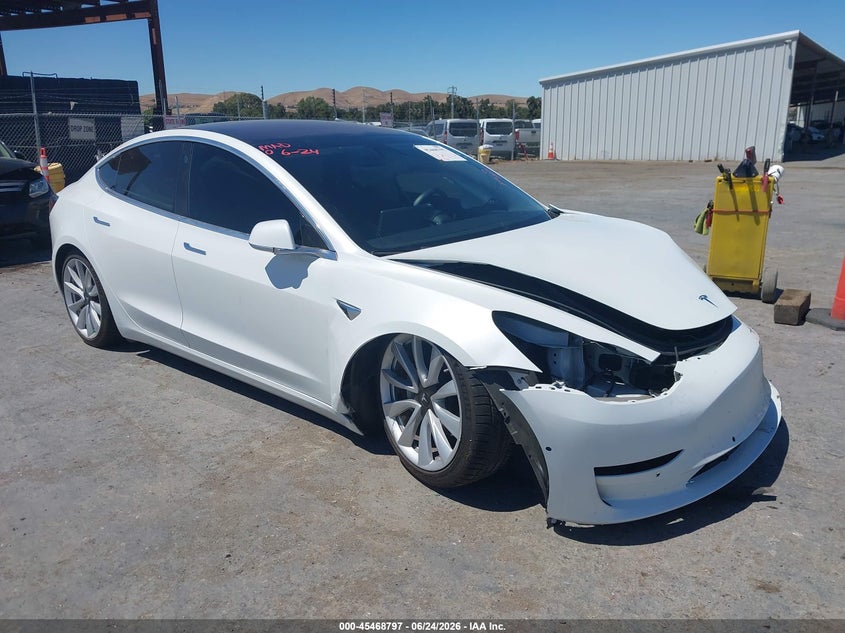 2018 Tesla Model 3 VIN 5YJ3E1EA5JF012346 IAAI salvage auction — FRONT END, Wait Title, sold $3,350 on 2026-07-31 (photo 1)