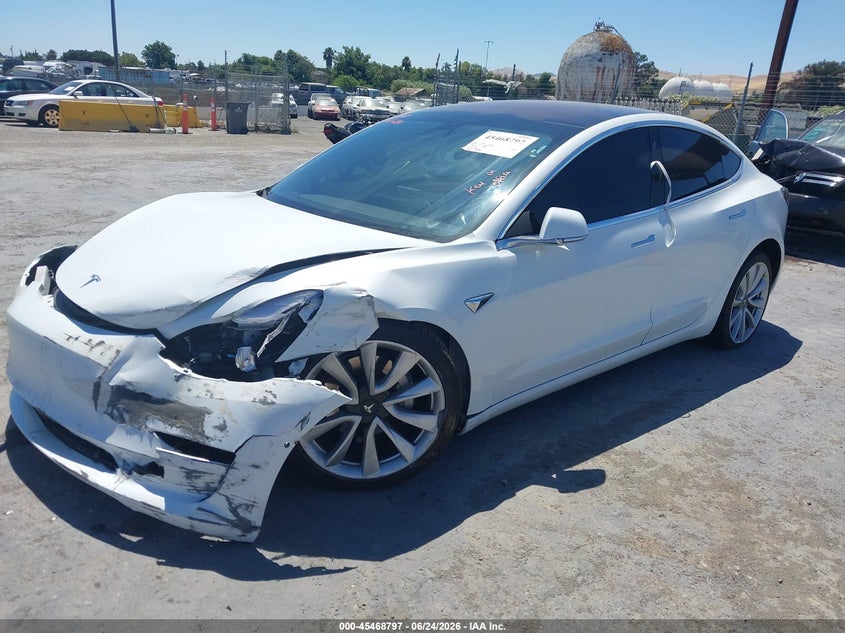 2018 Tesla Model 3 VIN 5YJ3E1EA5JF012346 IAAI salvage auction — FRONT END, Wait Title, sold $3,350 on 2026-07-31 (photo 2)