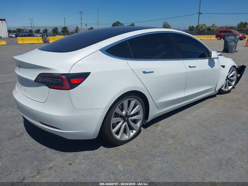 2018 Tesla Model 3 VIN 5YJ3E1EA5JF012346 IAAI salvage auction — FRONT END, Wait Title, sold $3,350 on 2026-07-31 (photo 4)
