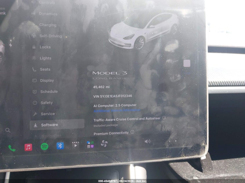 2018 Tesla Model 3 VIN 5YJ3E1EA5JF012346 IAAI salvage auction — FRONT END, Wait Title, sold $3,350 on 2026-07-31 (photo 7)
