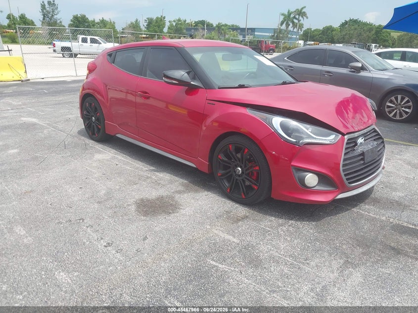 2016 Hyundai Veloster VIN KMHTC6AE2GU273084 IAAI salvage auction — FRONT END, Salvage Title, sold $1,275 on 2026-07-16 (photo 1)