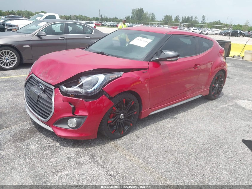 2016 Hyundai Veloster VIN KMHTC6AE2GU273084 IAAI salvage auction — FRONT END, Salvage Title, sold $1,275 on 2026-07-16 (photo 2)
