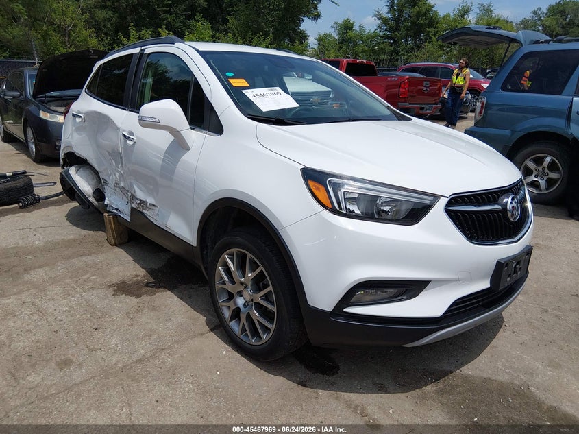 2018 Buick Encore VIN KL4CJ1SB7JB530528 IAAI salvage auction — LEFT SIDE, Salvage (Missouri), sold $850 on 2026-07-29 (photo 1)